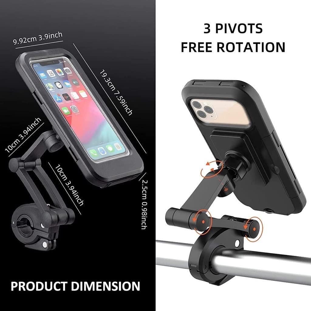 GlideGrip 360° – Ultimate Waterproof Rotating Bike Phone Mount for All Smartphones