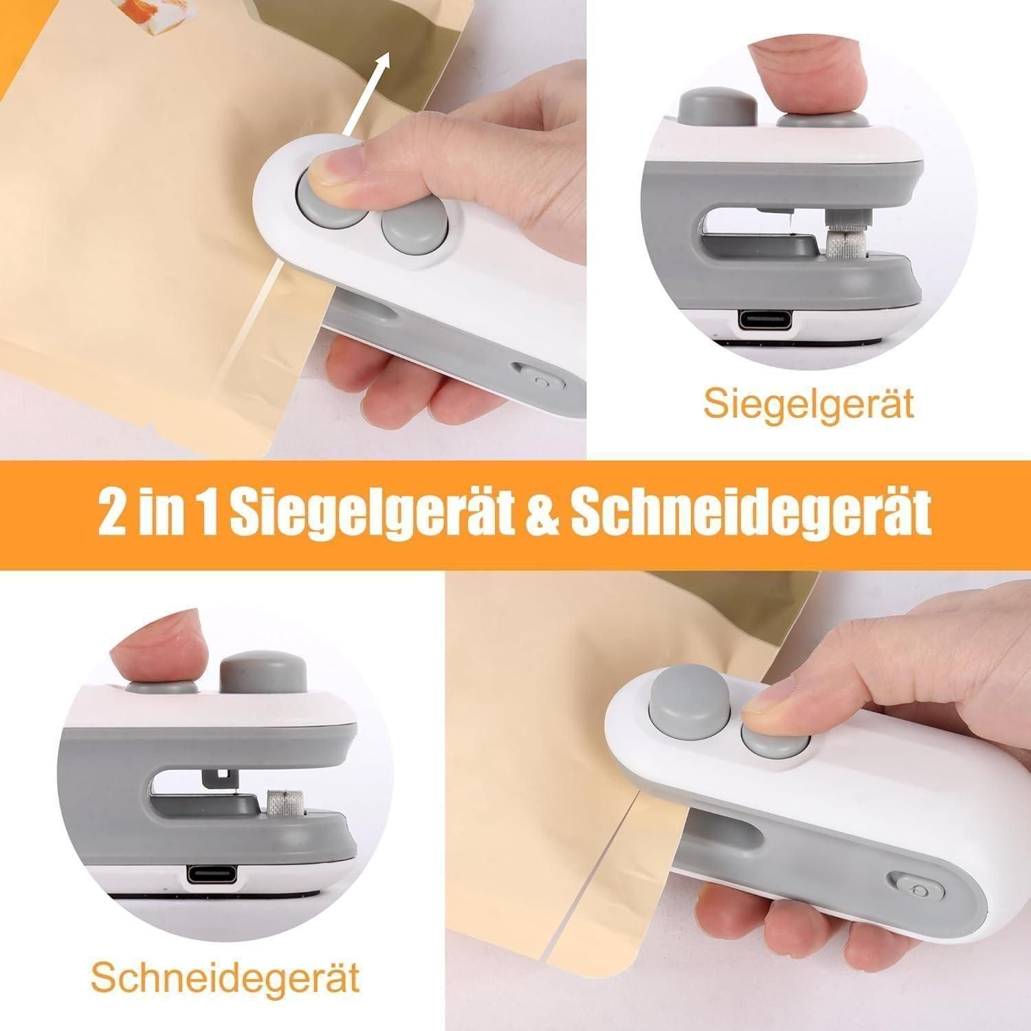 SealMaster Pro: Portable 2-in-1 USB Rechargeable Magnetic Bag Sealer & Cutter