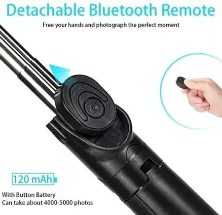 SnapPro Flex: Extendable 3-in-1 Selfie Stick Tripod with Bluetooth Remote